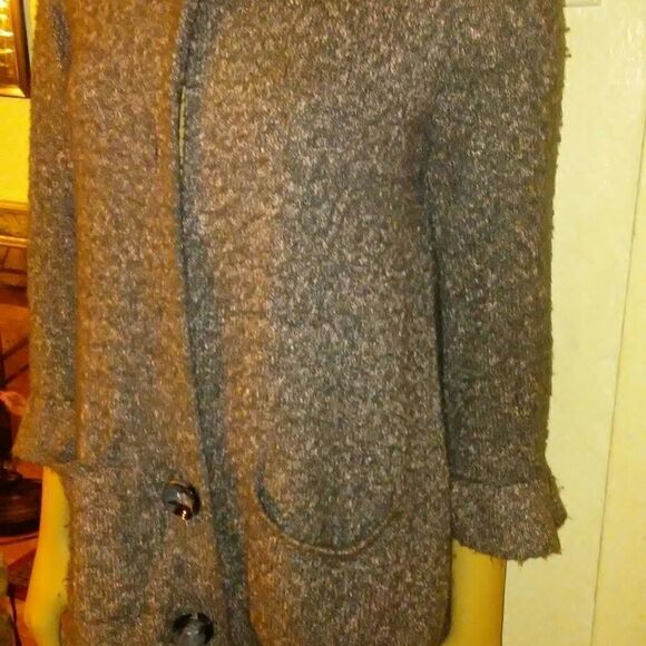 Gray wool button down Fever jacket - Picture 4 of 8